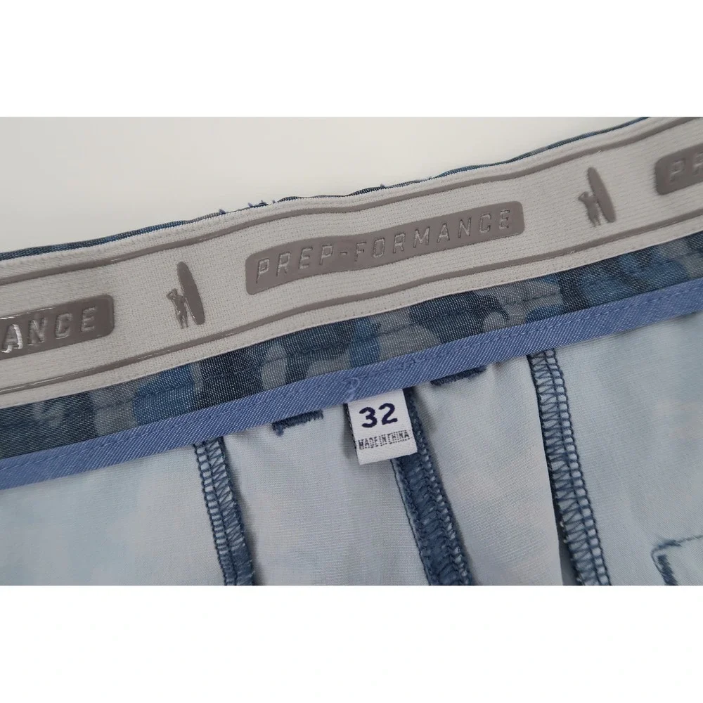 johnnie-O Prep-Formance Shorts Mens 32 Blue Camo Golf Performance Casual